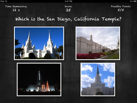 LDS Temple Quiz for iPad screenshot 2