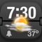 Weather Clock Pro is not only the perfect combination of a weather tracker with alarm, but also a fully-featured alarm clock with music alarms, built-in flashlight and the ability to add your own customizable photo backgrounds