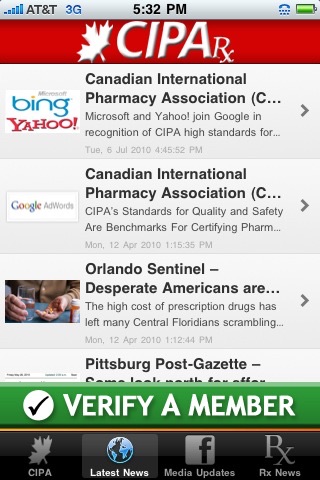 Canadian International Pharmacy Association CIPA screenshot 2