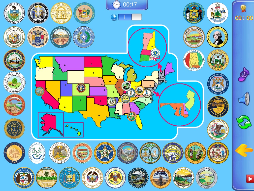 50 flags and seals of the United States HD screenshot 2