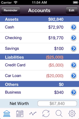 iAccount - Checkbook, Spending, Income and Accounts Tracker screenshot 2