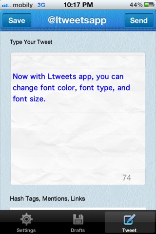 Ltweets Free screenshot 2