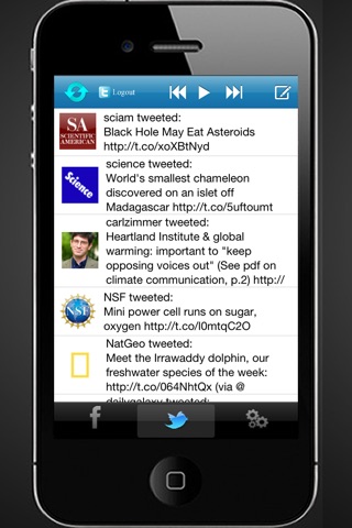 SocialSpeech: Speech-to-Text and Voice Recognition for Facebook Status Updates and Twitter Tweets screenshot 2