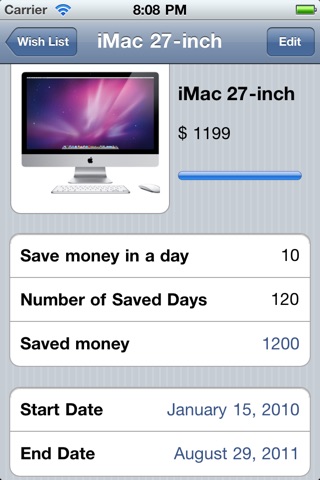 My Wish List - Save money screenshot 3