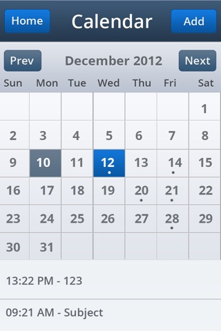 Buzz calendar screenshot 3