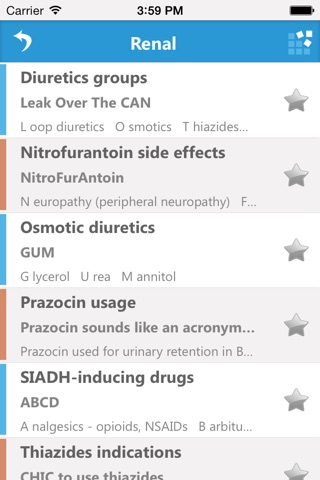 Pharmacology Mnemonics screenshot 2