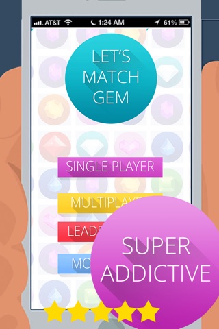 Let's Match-3 Gems - Best Diamonds And Ruby Puzzle Maker For Kids screenshot 2