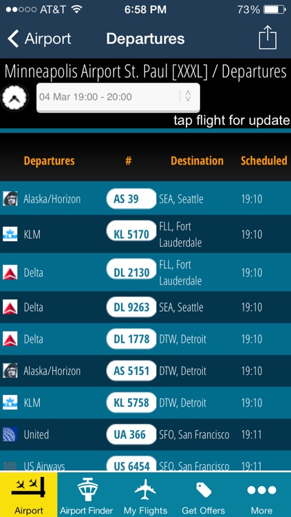 Minneapolis Airport - Flight Tracker MSP