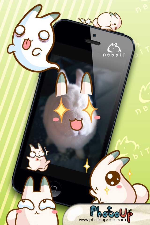 Nabbit Cam by PhotoUp - Cute  Rabbit Bunny Cat Stamps Photo Frame Filter Decoration App screenshot 3