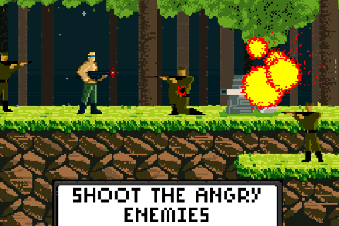 Brave Rambo Attack Free - Fighting the Evil Enemy in Dark Forest screenshot 3