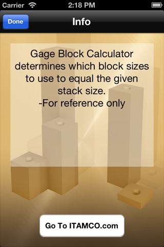 Gage Block Calculator screenshot 2