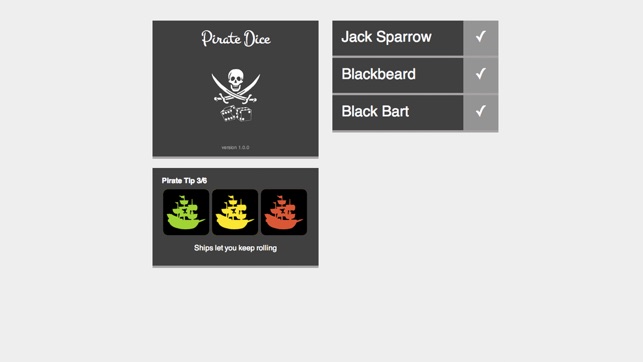 Pirate Dice - A Chromecast Game for Pira