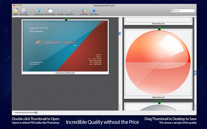 Biz Card Templates for Adobe Photoshop &amp; Elements with Logos &amp; Graphics Pack 1 thumbnail 3