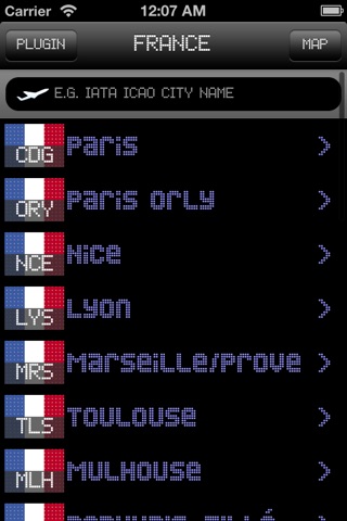 Paris-CDG Airport - iPlane2 Flight Information screenshot 2