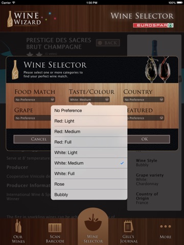 EUROSPAR Wine Wizard for iPad screenshot 4