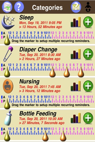 iBabyLog : Baby Breastfeeding Timer, Nursing Tracker and Sleep, Diaper, Activities Log screenshot 3