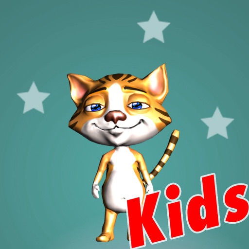 Animated 3D Cute Ginger Cartoon Cat Sounds for Kids Icon