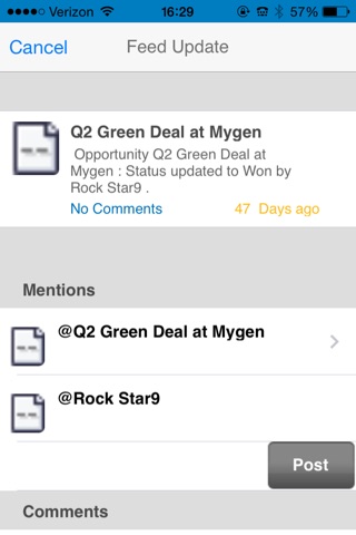 SAP Hybris Cloud for Customer for iPhone screenshot 3