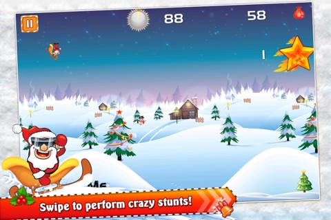 Crazy Santa Xmas Racing - Top nitro rocket gear christmas action game for kids! screenshot 2