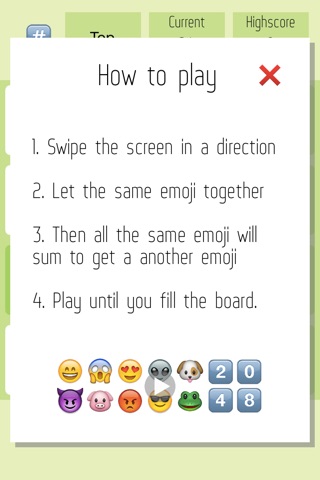 2048 Emoji - Free Puzzle Game screenshot 2
