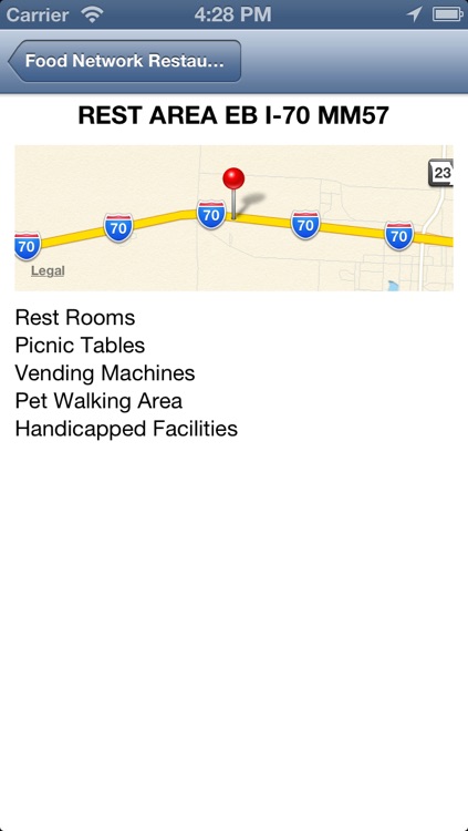 Rest Area Locator for US highway - Lite