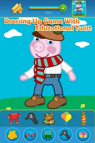 A Happy Pig Family Party Copy Dress Maker - Kids Game - Advert Free screenshot 2