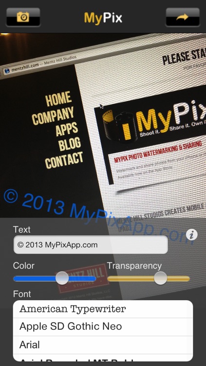 MyPix Photo Watermarking and Sharing