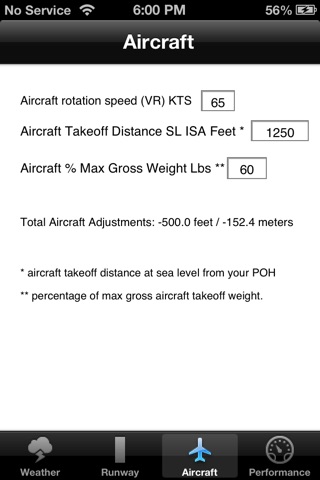 Takeoff Calc screenshot 3