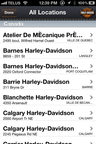 iFIND - Harley Davidson Shop Finder (USA and Ca... screenshot 3