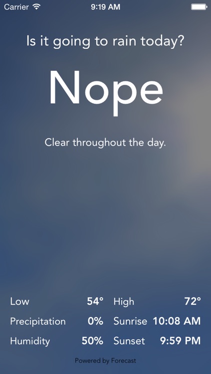 Rain? - Is it going to rain today?
