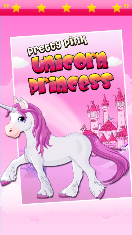 Pretty Pink Unicorn Princess Jump