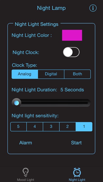 Night Light LITE - Mood Light with Music, NightLight with sound sensor, Time Display & Alarm Clock