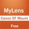 This App contains more than 130 lenses of Canon mount