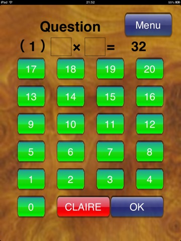 Multiplication Table 20×20 for iPad screenshot 4
