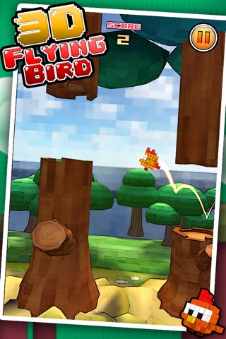 Flappy Chick 3D - tap to flap screenshot 2