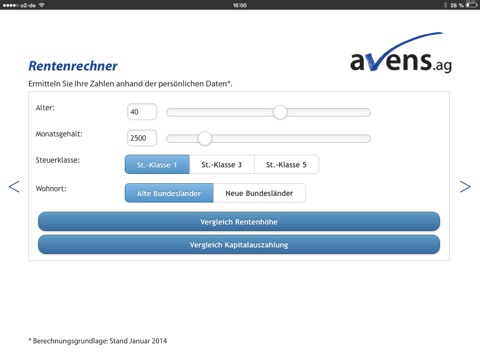 avens Vorsorge screenshot 4