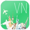 Vietnam Offline map & flights. Airline tickets, airports, car rental, hotels booking. Free navigation.