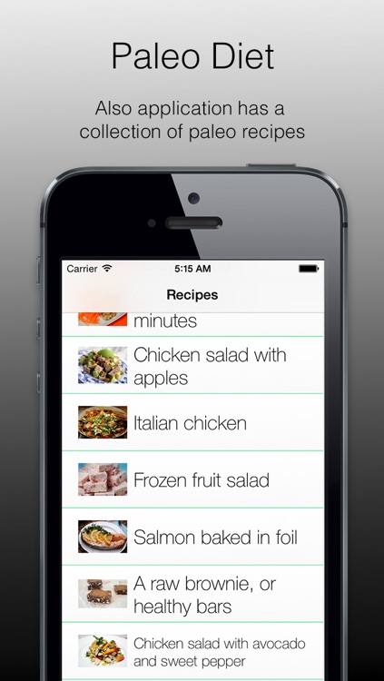 Paleo Diet - paleo diet basics, application which will introduce you to the basics of paleo nutrition. Sport diet or sport food.