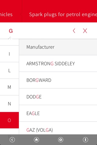 NGK EU Product finder screenshot 2