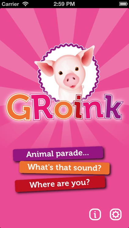 GRoink: fun puzzle game with animal sounds