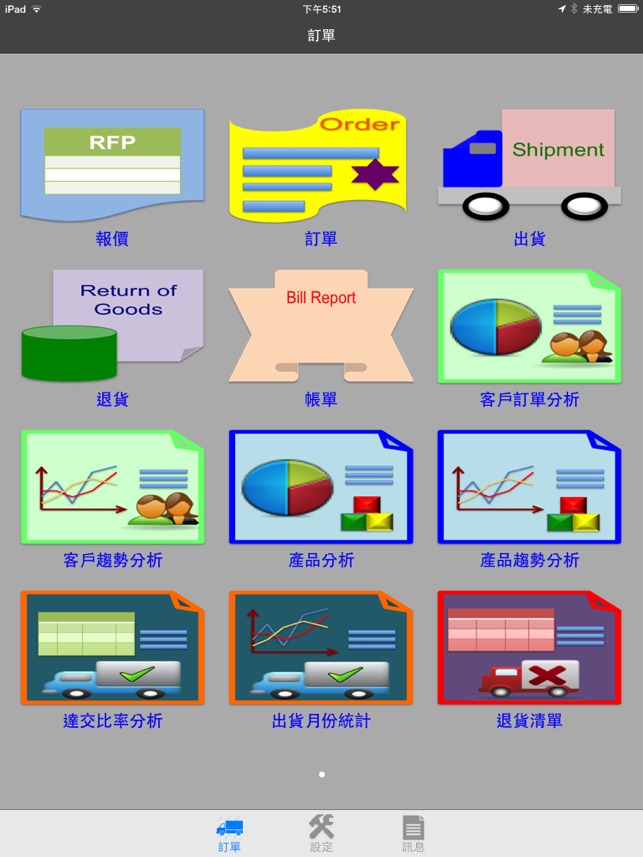 ERP-報價-訂單-出貨-退貨-帳單-分析 Lite(圖1)-速報App