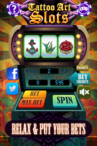 A Vegas Lucky Bet Tattoo Art Fashion Makeover - Poker, Bingo and Blackjack Big Fortune Spin Slot Machine screenshot 2