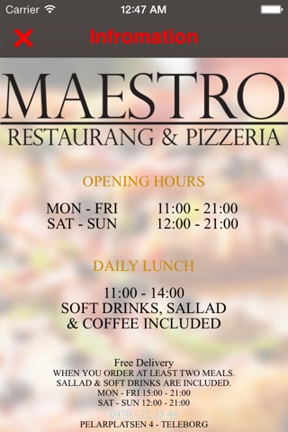 Maestro Restaurang & Pizzeria screenshot 3