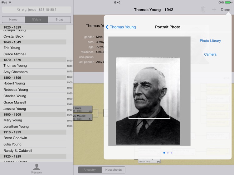 LiveHistory genealogy screenshot-4