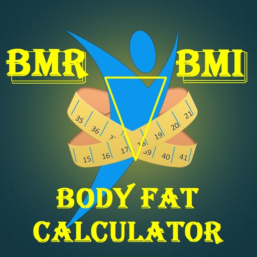 BMR BMI Rechner - Body Mass Index, BMI Formula & Body Fat Calculator for healthy weights heights scale icon