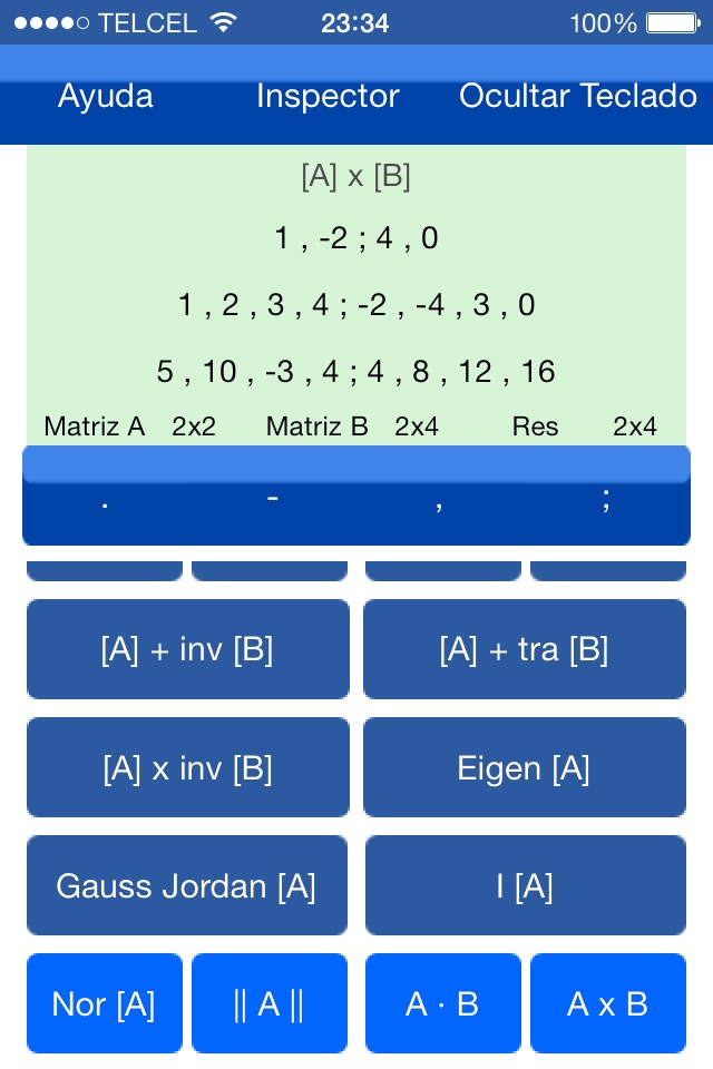 Matrices Calc. screenshot 2