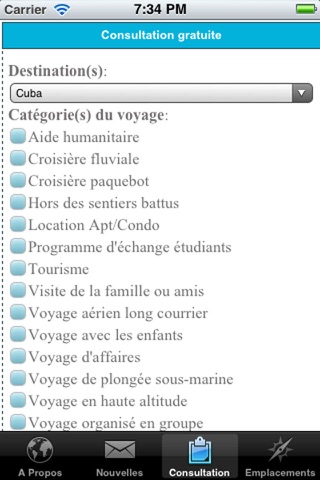 Conseils Santé Voyage screenshot 3