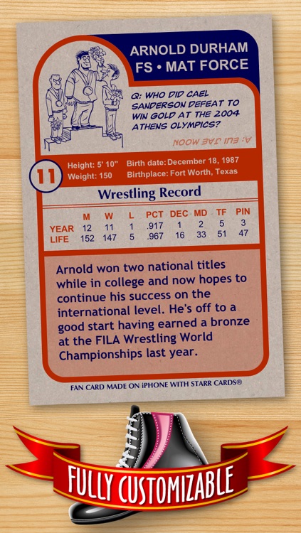 Wrestling Card Maker - Make Your Own Custom Wrestling Cards with Starr Cards