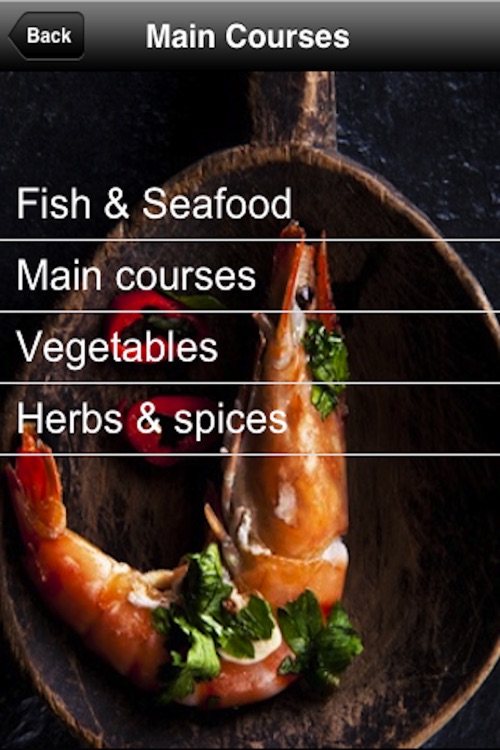 Spanish Menu
