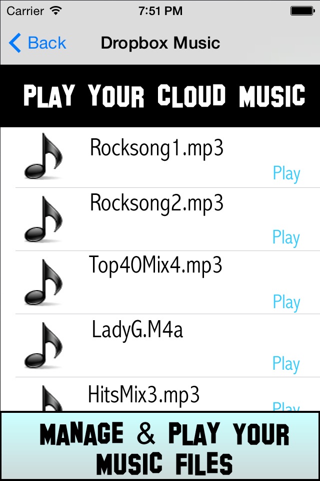 Drop N Play music box - Turn your dropbox folders into a personal cloud music player screenshot 3
